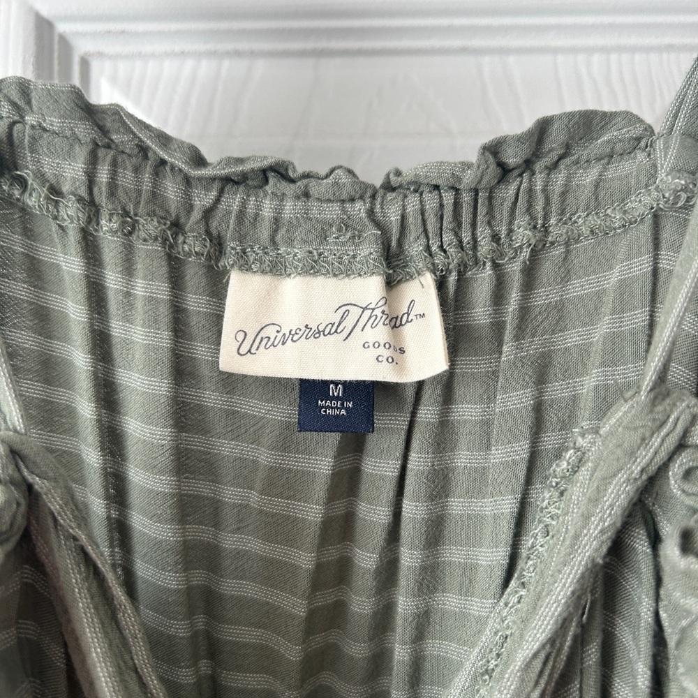 Universal Threads Striped Square Neck Tiered Slee… - image 5